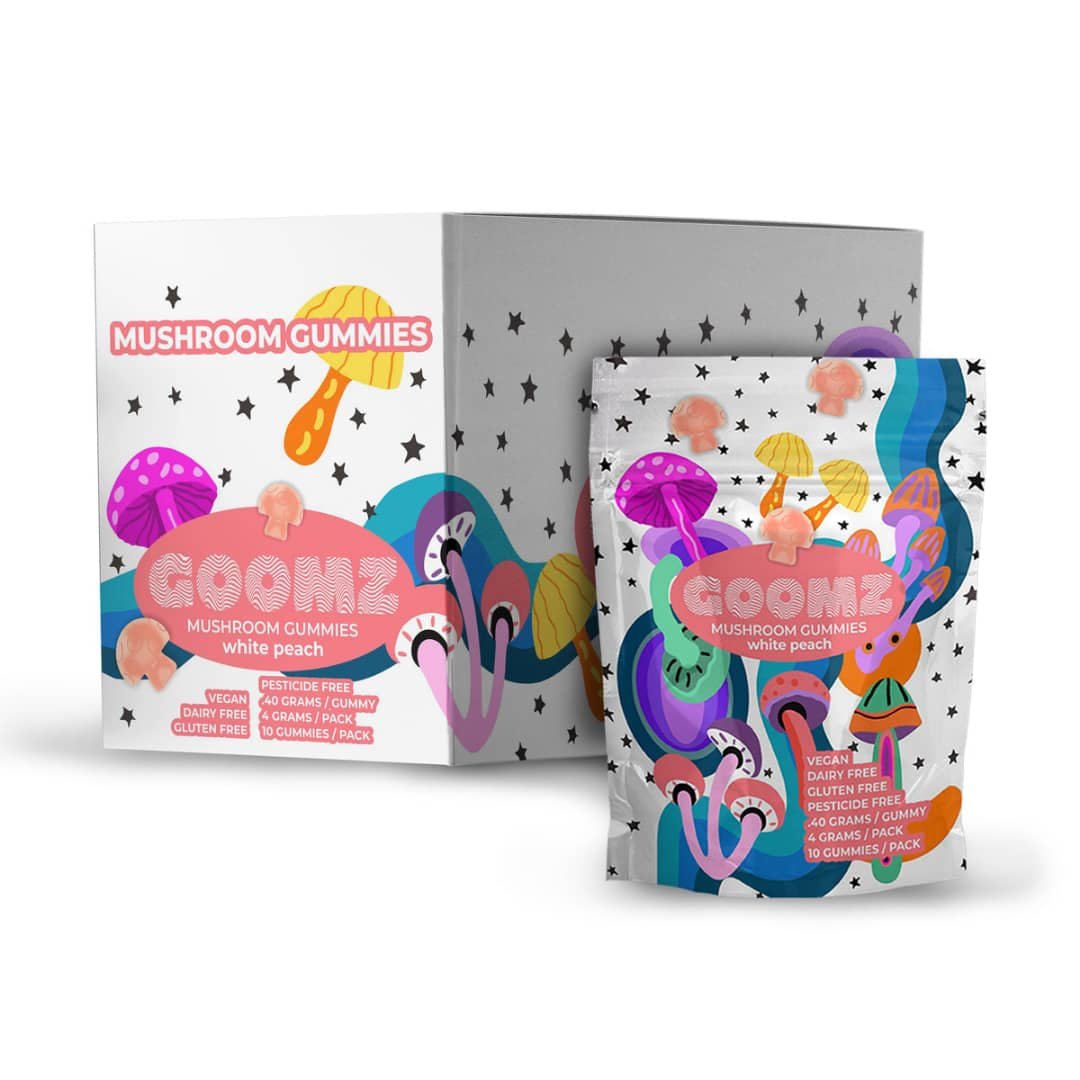 Goomz White Peach Mushroom Gummies