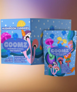Goomz Blue Raspberry Mushroom Gummies